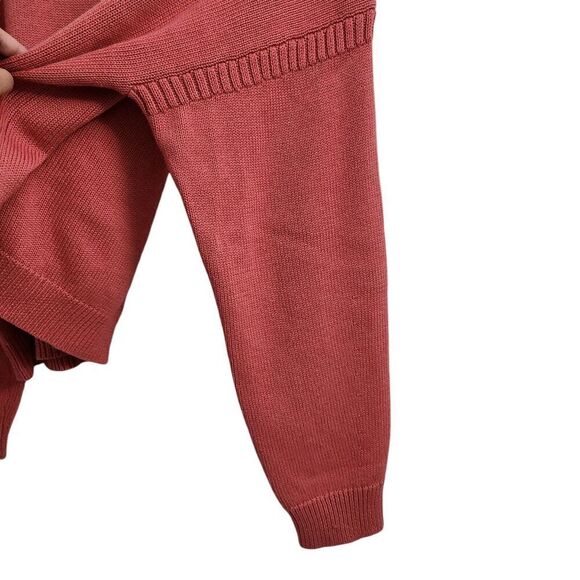 J.‎ Crew Sweater Womens XL Dusty Pink Cashmere Cotton Patch Pockets Mock Neck - Picture 7 of 10